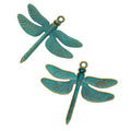 Dragonfly Metal Pendant Charms in 3 Distinct Finishes view 5