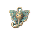 Elephant Head Charm Alloy Jewelry Making Component in 4 Finish Options view 6