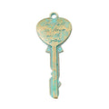 Heart Top Key Quote Charm in 3 Metal Finishes for Jewelry Making view 6