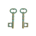 Heart Bow Skeleton Key Charm in Seven Metallic Finishes view 6
