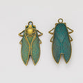 Cicada Metal Pendant Charms in 4 Distinct Finishes view 6