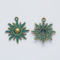 Radiant Sun Metal Pendant Charms in 7 Distinct Finishes view 6