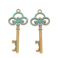 Ornate Skeleton Key Metal Charm in 10 Finishes for Jewelry Making view 6