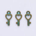 Heart Bow Key Metal Charms In Seven Finishes For Jewelry Making view 6