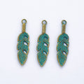 Openwork Feather Charm in 8 Metal Finishes for Jewelry Making view 6