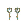 Ornate Key Metal Charm in 7 Distinct Finishes for Jewelry Making view 6