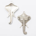 Ornate Elephant Head Charm Alloy Jewelry Making Component in 4 Finish Options view 7
