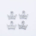 Mini Crown Charm DIY Metal Pendant for Jewelry Making view 3