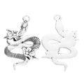 Floral Coiled Snake Metal Charm Pendant for Jewelry Making view 3
