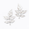 Antique Metal Five Leaf Branch Charm Pendant With Textured Detail, 2 Finishes view 6