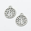 Vintage Finish Metal Round Tree of Life Charms in 2 Style Options view 6
