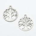 Round Tree of Life Charms in Two Antique Metal Finishes view 5