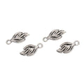 Small Curled Leaf Metal Charm Pendant Jewelry Making Component view 3