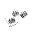 Flower Square Tube Bail Bead in Textured Metal for Jewelry Making view 3