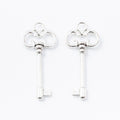 Floral Bow Skeleton Key Charms In Two Finishes For Jewelry Making view 7