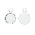 Pocket Watch Shape Round Cabochon Settings in Two Finishes view 6