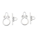 Scroll Ring Toggle Clasp in 2 Metal Finishes for Jewelry Making view 6