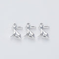 Sitting Rabbit Charm In Assorted Metal Finishes For Jewelry Crafts view 9