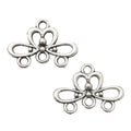 Floral Three Loop Connector in 2 Metal Finishes for Jewelry Making view 6