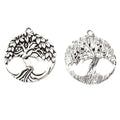Round Openwork Tree of Life Pendant in Two Antique Finishes view 5