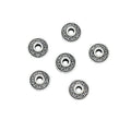 Round Patterned Metal Spacer Beads in Six Finishes view 9