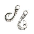 Hook Me Curved Fishhook Metal Charms in Two Finishes view 6