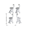 Raised Arm Monkey Metal Charm in Textured Metal for Jewelry Making view 3