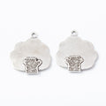 Rounded Tree Metal Charm Pendant For Jewelry Making And Craft Projects view 6