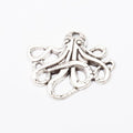 Textured Octopus Charm In Antique Bronze and Antique Silver Metal Finish view 6