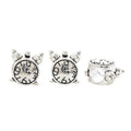 Alarm Clock Large Hole Bead with an alarm-clock face in 2 Metal Finishes view 6