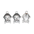 Pirate Skull Crossbones Charm in Textured Metal for Jewelry Making view 3