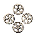 Small Round Gear Metal Charm Components in 3 Finishes view 8