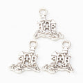 Tiny Castle Metal Charms in Two Antique Finishes for Crafts view 6
