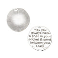 Round Pocket and Sand Quote Metal Charm Jewelry Making Pendants view 3