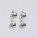 Ribbed Pumpkin and Vine Charm in Three Metallic Finishes view 8