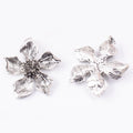 Five Petal Flower Metal Charm in 2 Distinct Finishes for Jewelry Making view 6