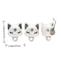 Fox Head Three Way Bail Bead in Textured Metal for Jewelry Making view 3