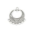 Seven-Loop Connector Textured Round Metal Jewelry Link view 6