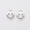 Round Smiley Face Metal Charms in Five Finishes for Jewelry Making view 8