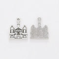Outlined Castle Charm Metal Pendant for Jewelry Making view 6