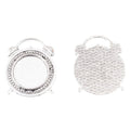 Antique Bronze and Silver Alarm Clock Bezel Charms for Jewelry Making view 7