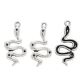 Coiled Snake Vintage Metal Charm Pendant for Jewelry Making view 3