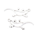 Lizard Open Bezel Frame Charms in Two Antique Finishes view 6