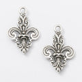 Ornate Fleur-de-Lis Metal Charms in Four Finish Options view 8