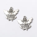 Inscribed Angel Charm Metal Pendant for Jewelry Making view 8