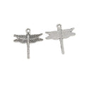 Dotted Wing Dragonfly Charm Metal Pendant for Jewelry Making view 3