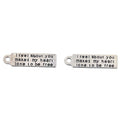 Inspirational Message Bar Metal Charms in Two Finishes view 6