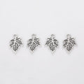 Layered Maple Leaf Charm in 6 Metal Finishes for Jewelry Making view 9