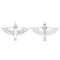 Egyptian Winged Goddess Pendant In Two Vintage Tones view 7