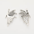 Layered Winged Angel Metal Charms in Two Antique Finishes view 5